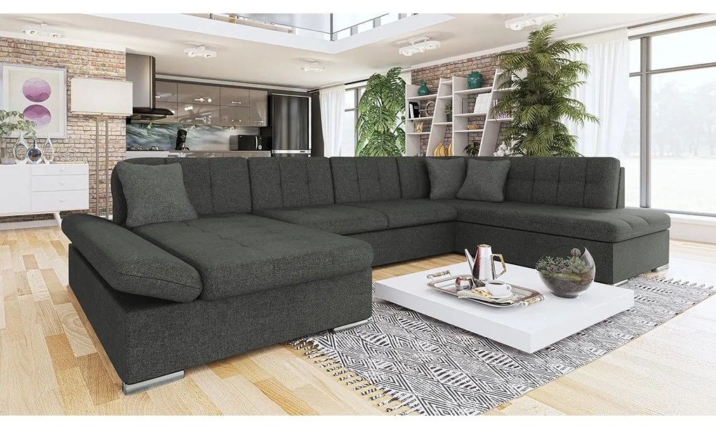 Rohová sedacia súprava Genero Sale, Dostupné poťahy: ekokoža Soft 011 + Lux 06 + Lux 5, Strana: Ľavá