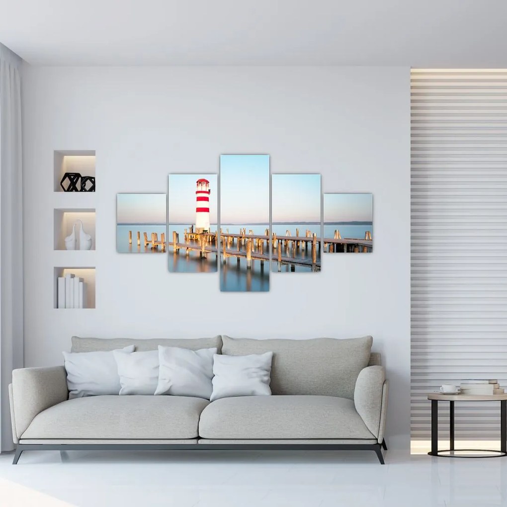 Obraz majáku za úsvitu (125x70 cm), 40 ďalších rozmerov