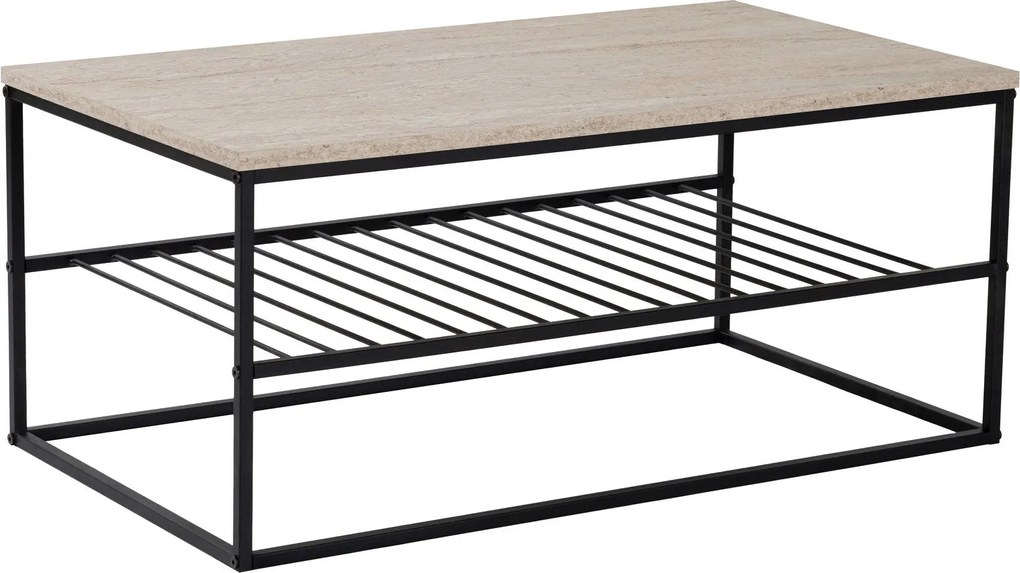 Konferenčný stôl Asude - Black, Travertine