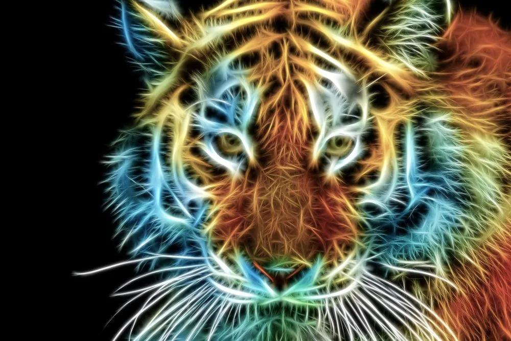 Obraz hlava tigra v abstraktnom prevedení Varianta: 120x80