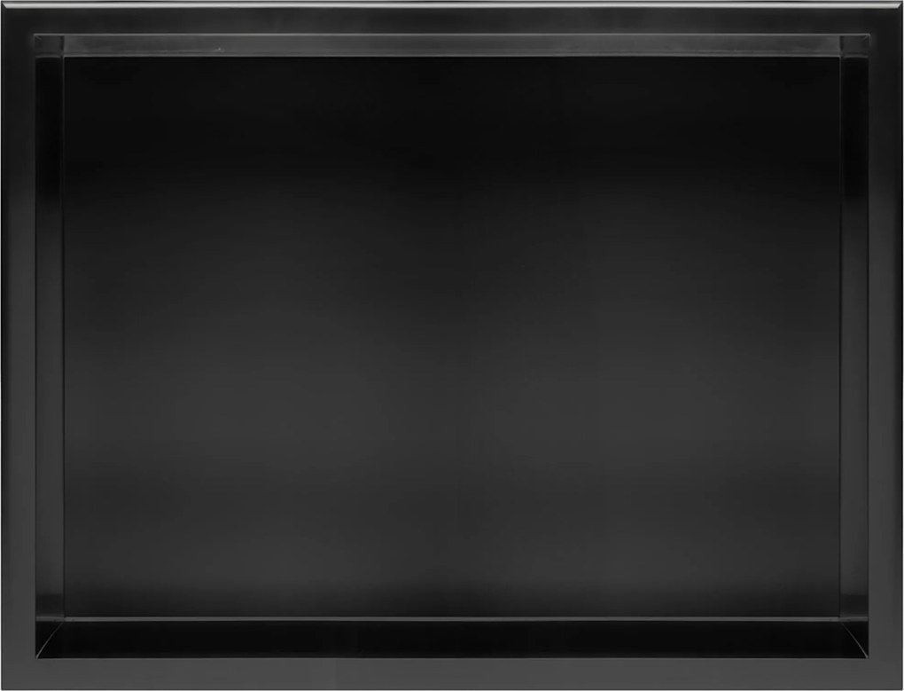 Rea Rea, oceľová kúpeľňová polička 45x30 cm, čierna matná, REA-05604