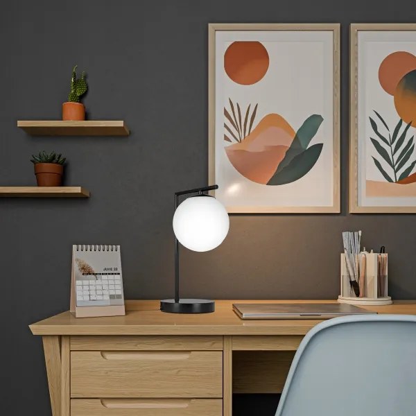 Stolová lampa 1xE27/40W/230V čierna/biela