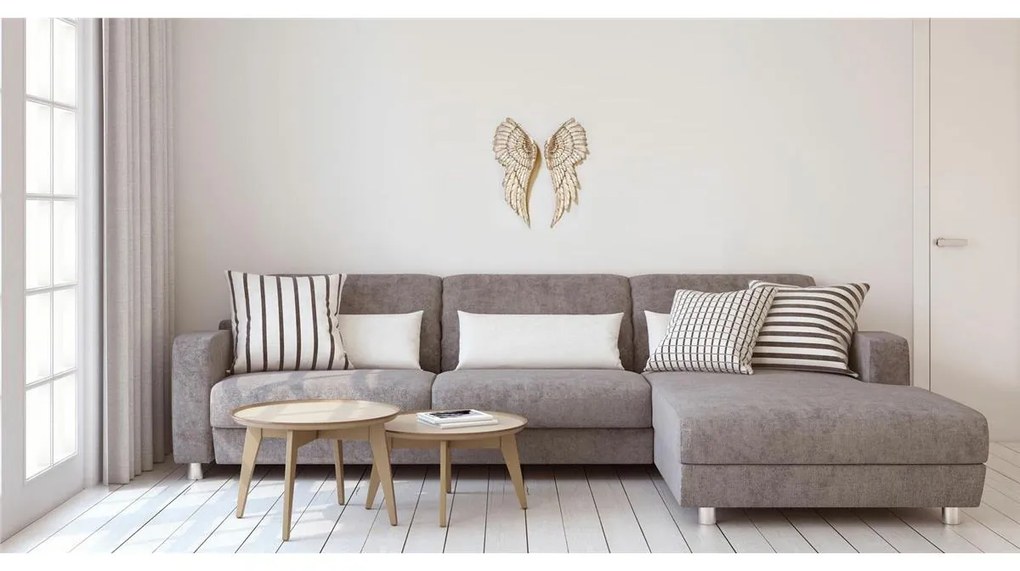 BOLTZE Dekorácia na stenu z polyresinu Cosmo Beige 21x55 cm
