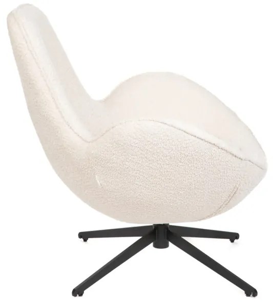 Otočné kreslo LUNAIRE béžové TEDDY BOUCLÉ 872124