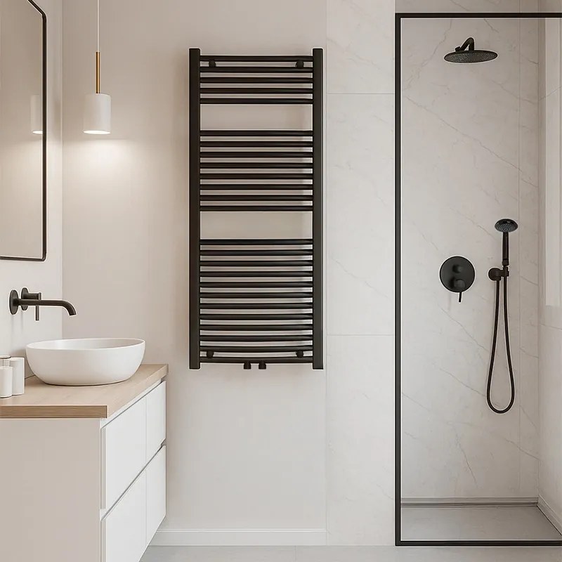 BPS-koupelny Kúpeľňový radiátor CORSO BL 4 50x120 cm, čierny