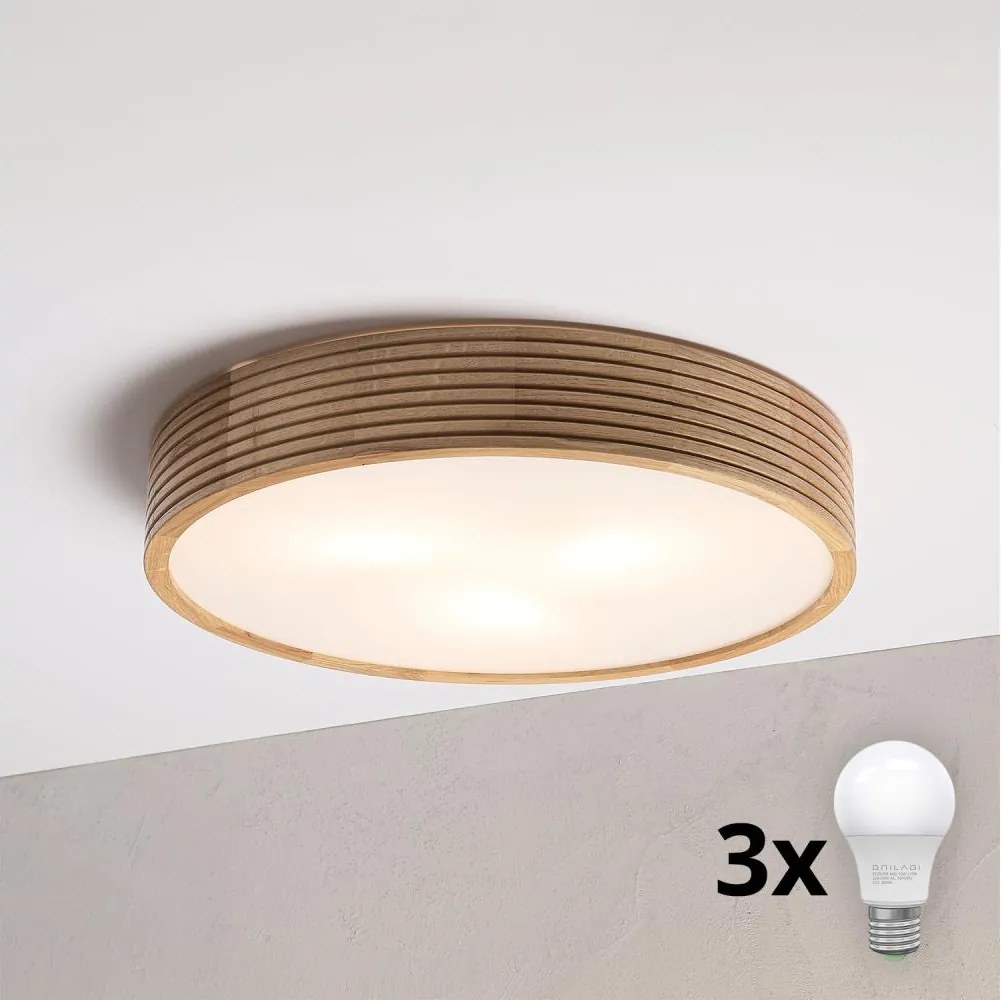 BRILAGI - LED stropné svietidlo CARVALHO MODERN 3xE27/60W/230V, priemer 47,5 cm, dub