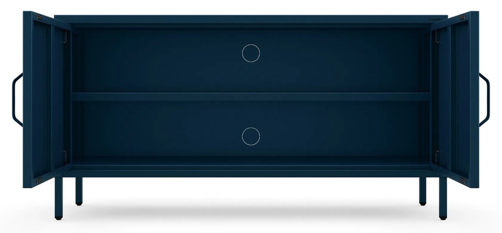 TV skrinka kovová na nožičkách tmavomodrá, 1150x595x400 mm: ROSA Modern