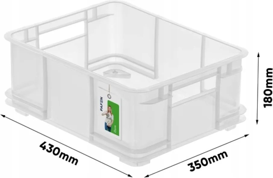 Keeeper Úložný box pro domácnost i dílnu, BRUNO L, 20,5L, 43 x 35 x 17,5 cm, transparentní