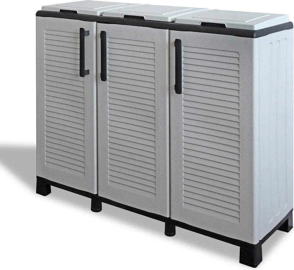 ARTPLAST Skriňa na triedený odpad Linea Family 3dv/3víka