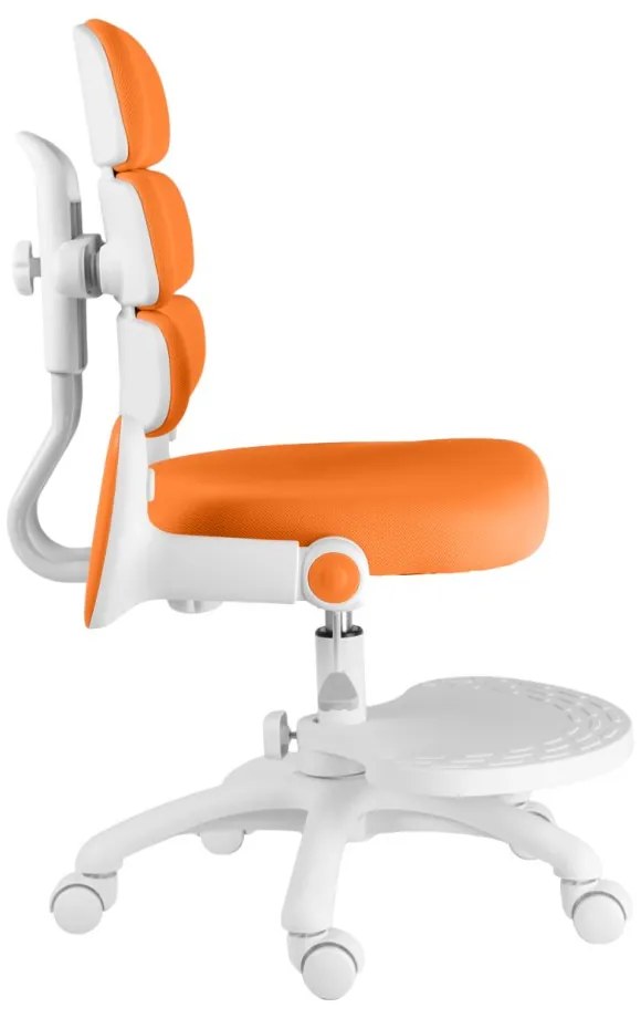 Detská rastúca stolička Neoseat KIDDY THREE — látka, oranžová