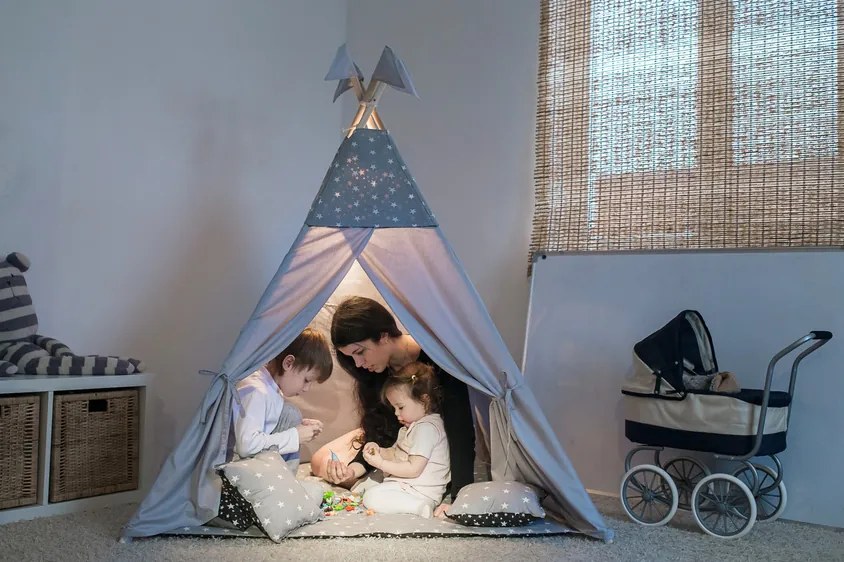 Detský stan TEEPEE (TÍPÍ) RUŽOVÝ + doplnky