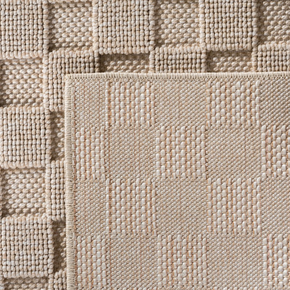 Ayyildiz, Kusový koberec Helix 2203 beige kruh, 80x80, béžová, chodba / predsieň