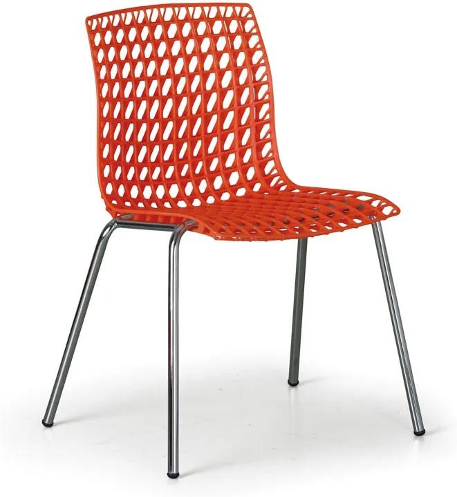 Stolička Perfo, oranžová