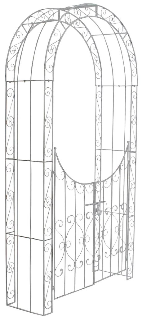 Oblúk na ruže Sima s bránkou - Biela antik