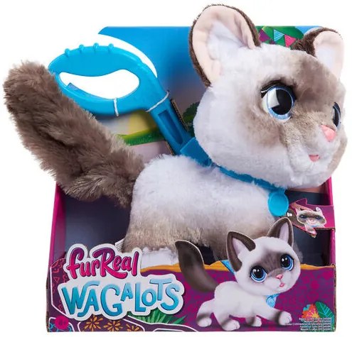 FurReal Wag-A-Lot Kitty, interaktívna, biela/sivá