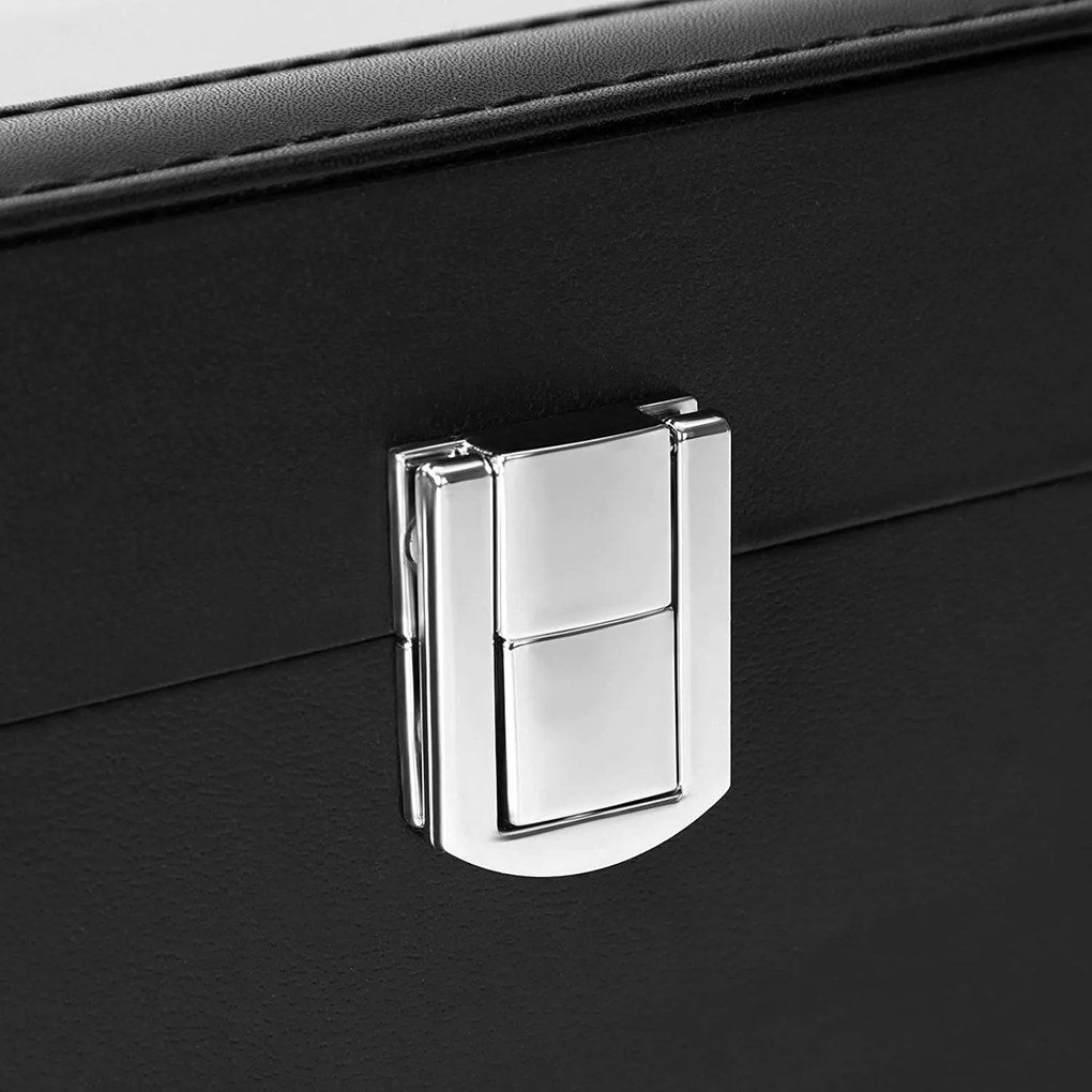 Box na hodinky Watch2, 30x8x11,2 cm, čierna/sivá