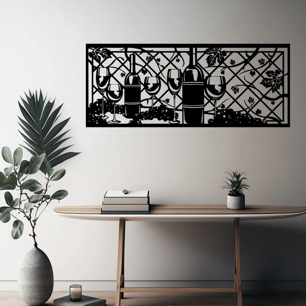 Veselá Stena Samolepka Vinná réva Farba: biela, Veľkosť: 80 x 32 cm