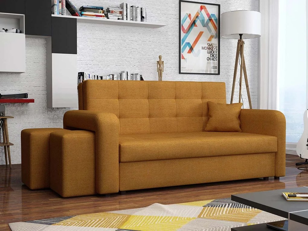 Pohovka s taburetkami Clivia Home III, Taburetka: ľavá strana, Dostupné poťahy: Enjoy 2