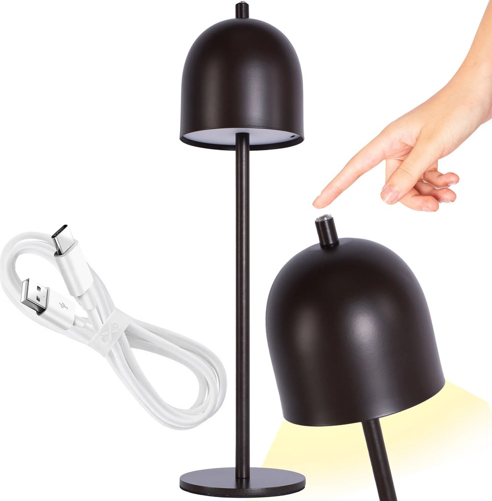 Toolight Toolight, bezdrôtová nočná USB lampa APP1359-T, hnedá, OSW-08622
