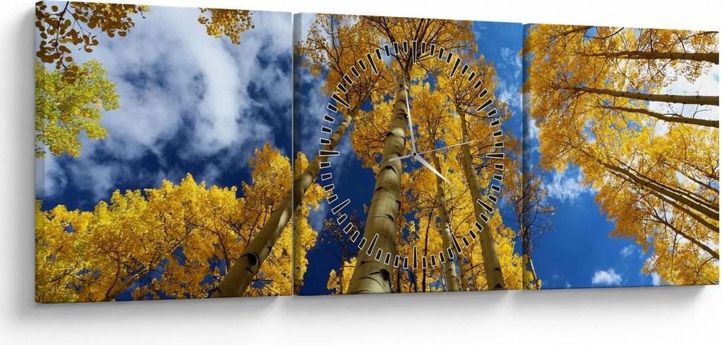 Obraz - Aspen (s hodinami) (90x30 cm)