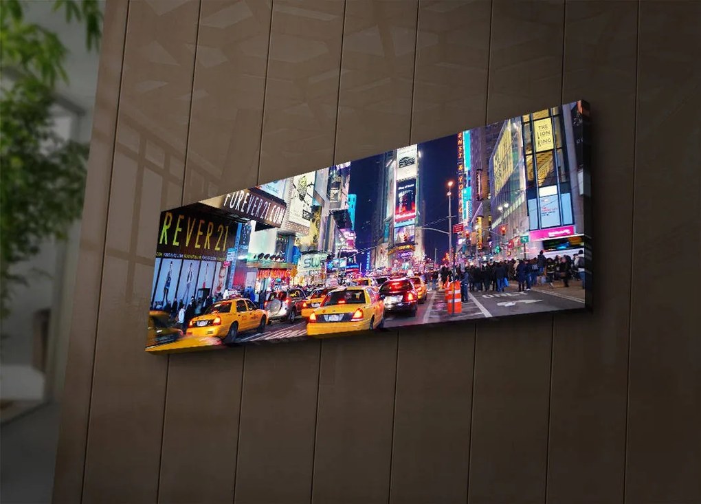 Obraz s LED osvětlením SVĚTLA MĚST 07 30 x 90 cm
