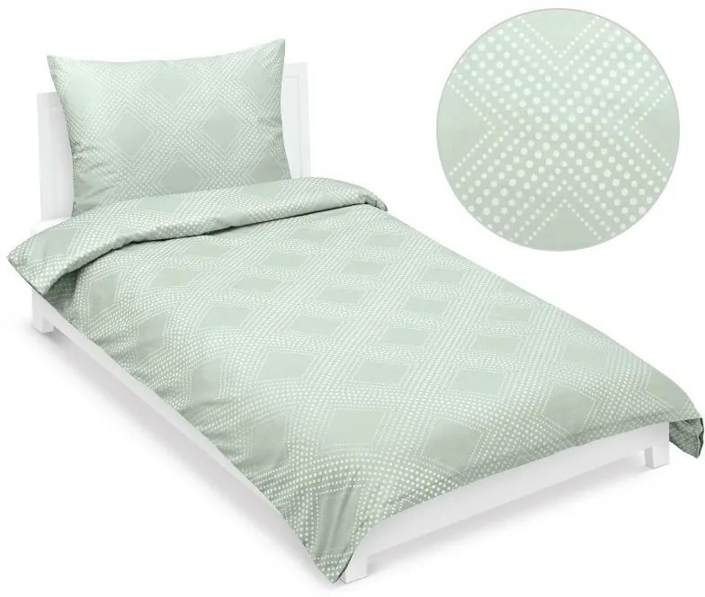 Bellatex Saténové prestieradlá Linie mint , 140 x200 cm, 70 x 90 cm, 140 x 200 cm, 70 x 90 cm
