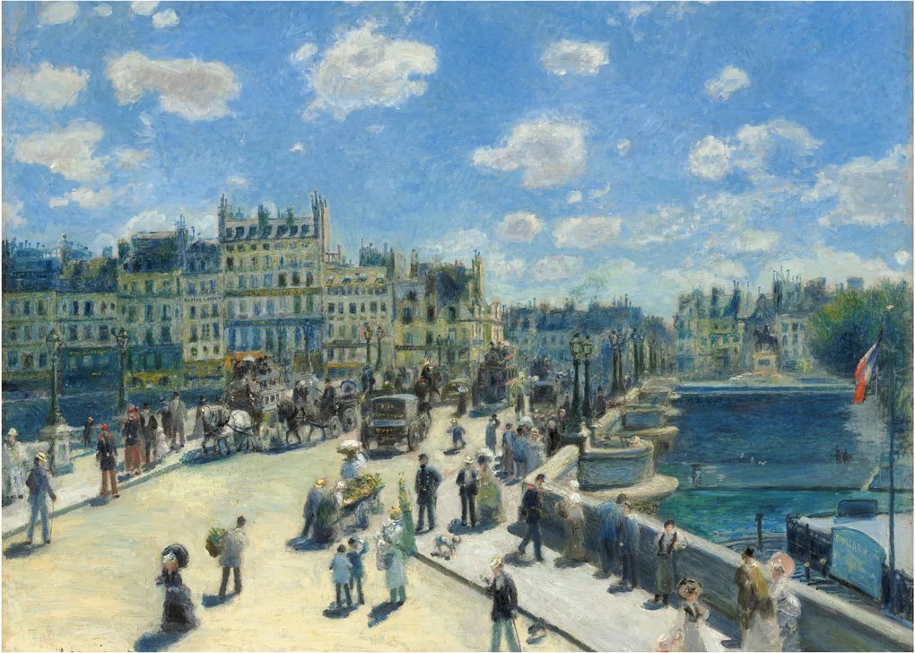 Sklenený obraz - Auguste Renoir, Pont Neuf, Paris, reprodukcia (70x50 cm)