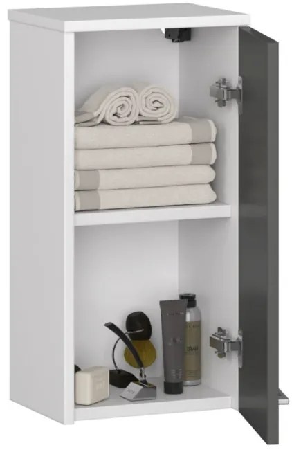 Kúpeľňová skrinka FIN W 30 cm 1D biela / sivá