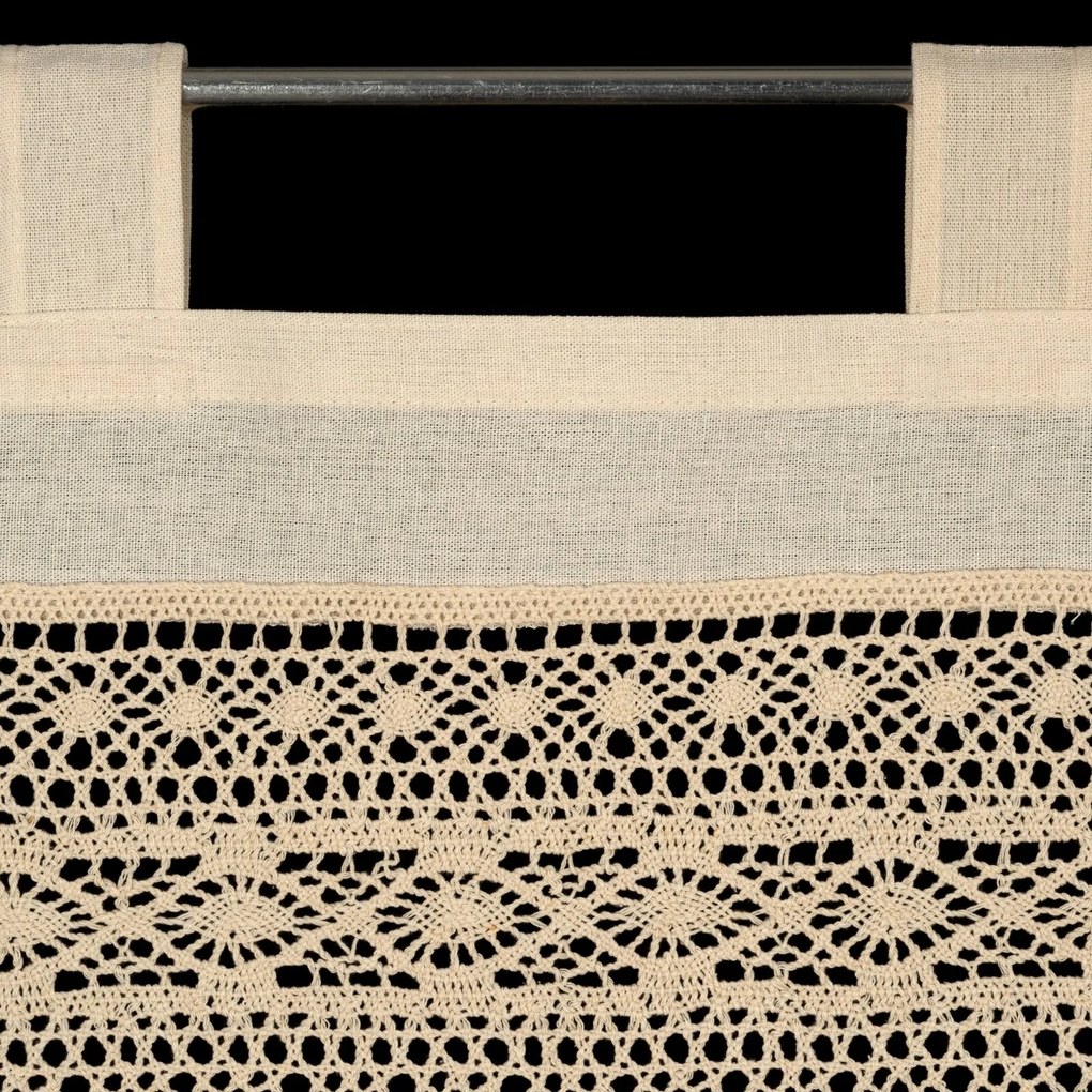 KRÁTKA ZÁCLONA NA PÚTKACH MADDELINE 150X35 CM SVETLOBÉŽOVÁ