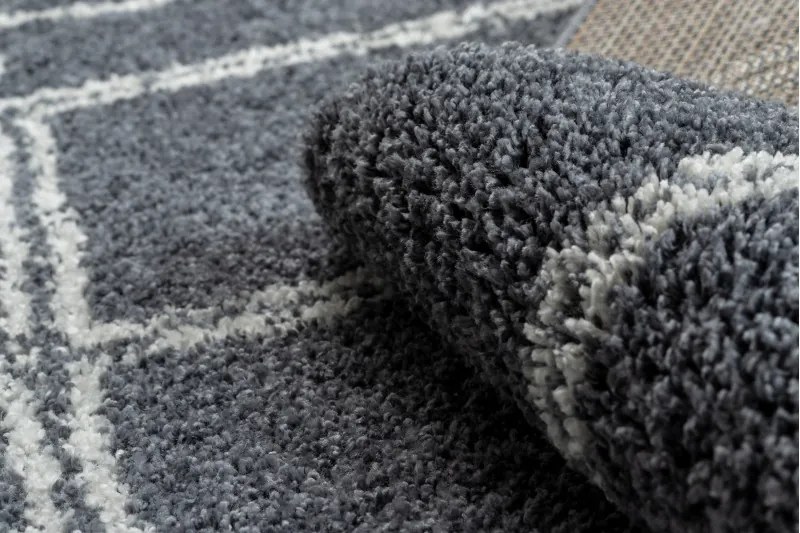 Dywany Łuszczów, Kusový koberec Berber Asila B5970 grey and white, 120x170, šedá, obývacia izba