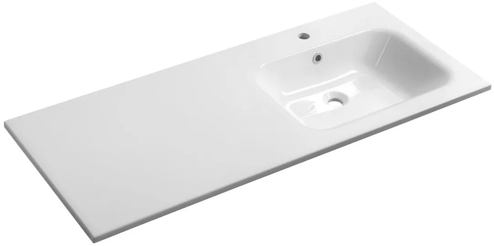 Sapho Sapho, ARECA umývadlo 121x51,5cm, liaty mramor, pravé, biela, AC121R