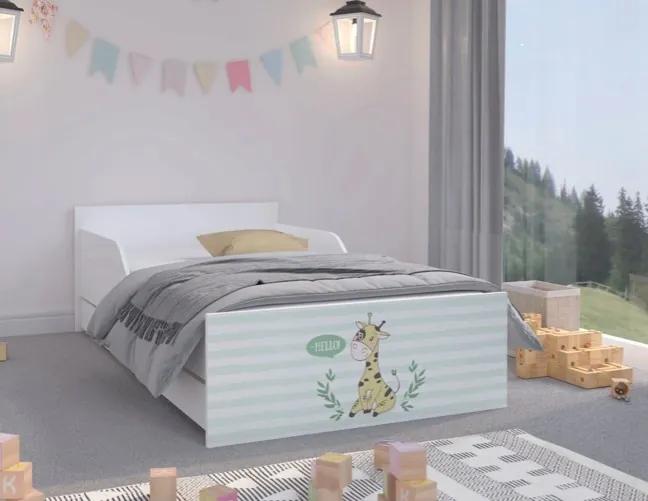 Rozprávková detská posteľ so žirafou 160 x 80 cm