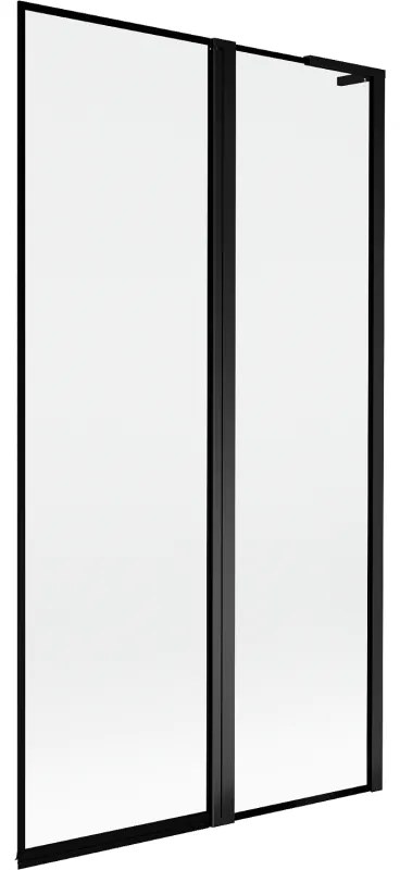 Mexen Mist L, 2-krídlová vaňová zástena, pravá 100 x 150 cm, čierny rám, čierna - 8A9L-100-011-70-70-P