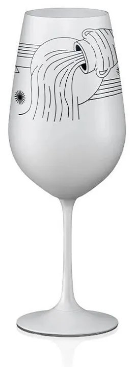 Crystalex pohár Zverokruhy Vodnár biela 550 ml