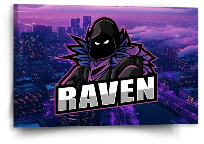 Sablio Obraz FORTNITE RAVEN Steampunk mesto - 60x40 cm