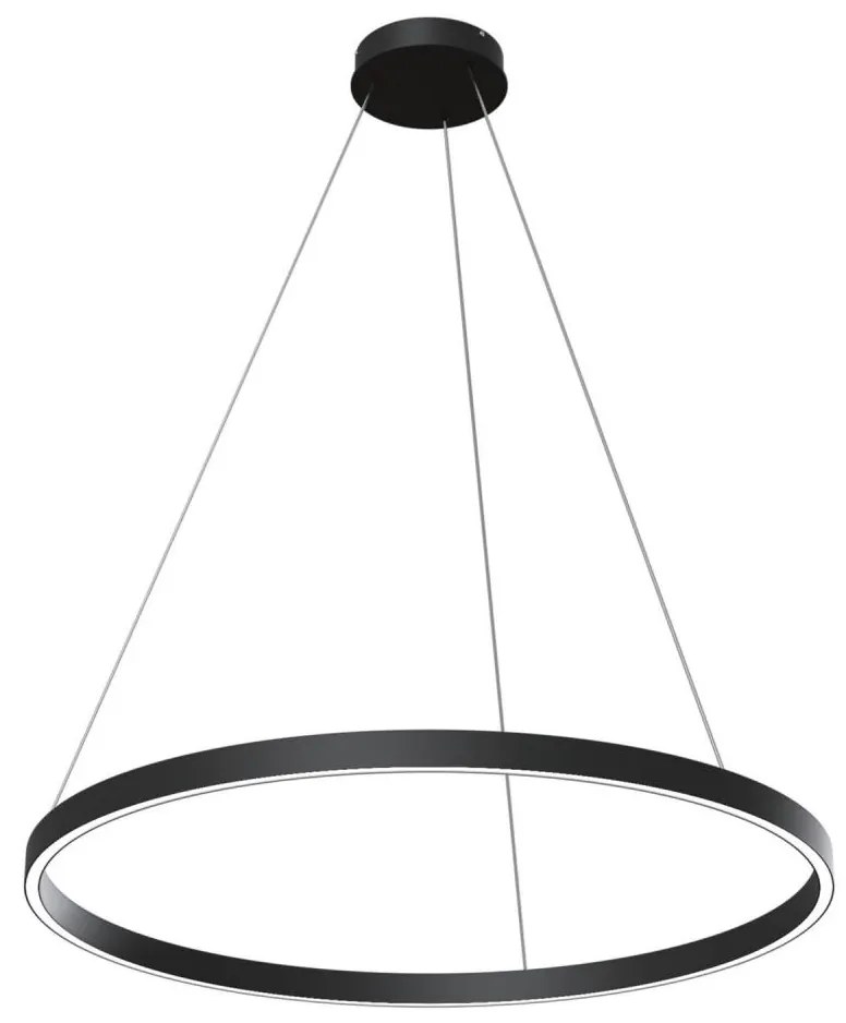 Maytoni MOD058PL-L42B3K - LED Luster na lanku RIM LED/51W/230V pr. 80 cm čierna