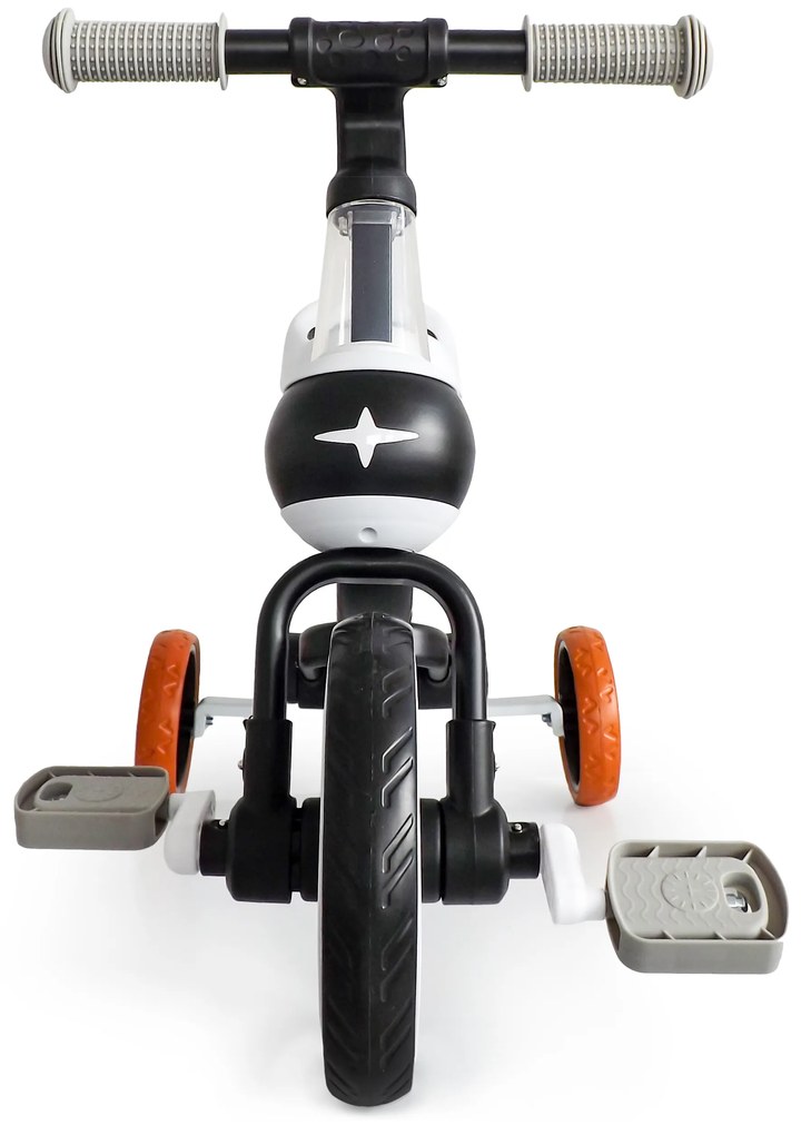 Bicykel na bežky 4v1 Pedále Bočné kolieska čierne ECOTOYS