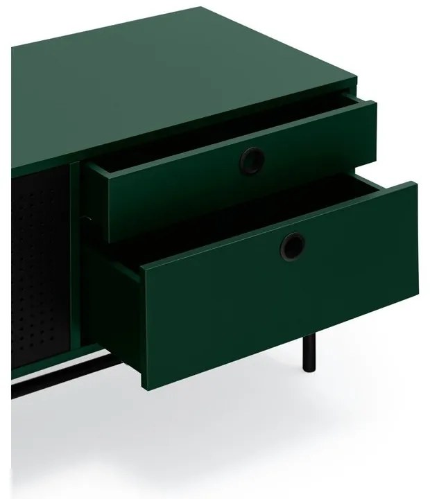 Čierno-zelený televízny stolík Teulat Punto