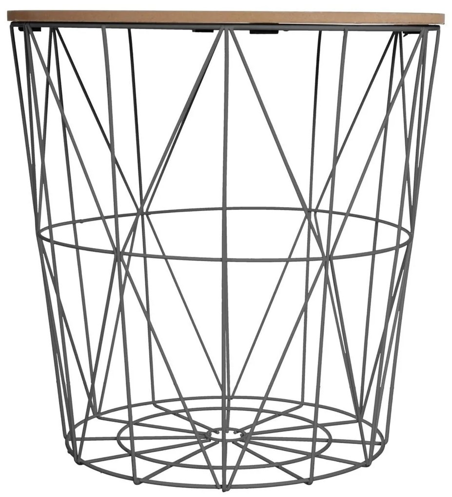 Odkladací stolík KUMI 40 cm černý/dub přírodní