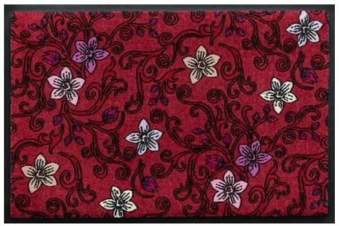 Kvety a listy premium rohožka- červený narcis (Vyberte veľkosť: 85*55 cm)