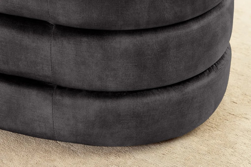 Dizajnová lavica s úložným priestorom GREY VELVET 115 cm – štýlový úložný box