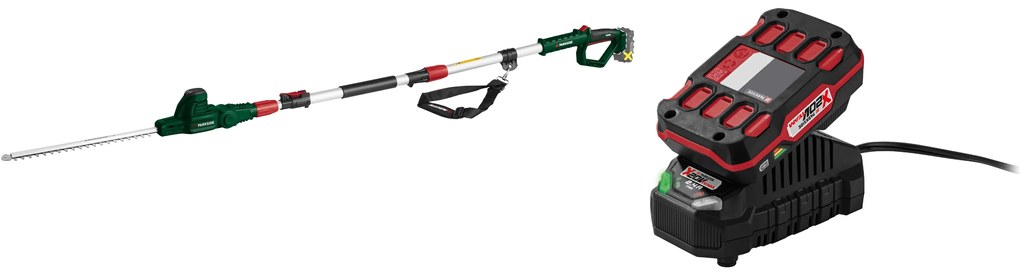 Parkside®  Aku teleskopické nožnice na živý plot Pthsa 20-Li D5 + Akumulátor 20 V 2 Ah PAP 20 B1 + Nabíjačka 20 V 2,4 A PLG 20 C1  (800011842)