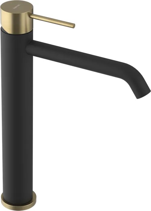 Sapho Sapho, ULTRAMIX stojanková umývadlová batéria, čierná mat/zlato mat, UT007BG