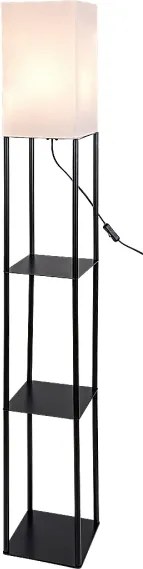 Brilagi - Stojacia lampa s policami GRADUS 1xE27/40W/230V 150 cm čierna/biela