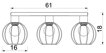 Bodové svietidlo LAPS 3xE27/15W/230V čierna