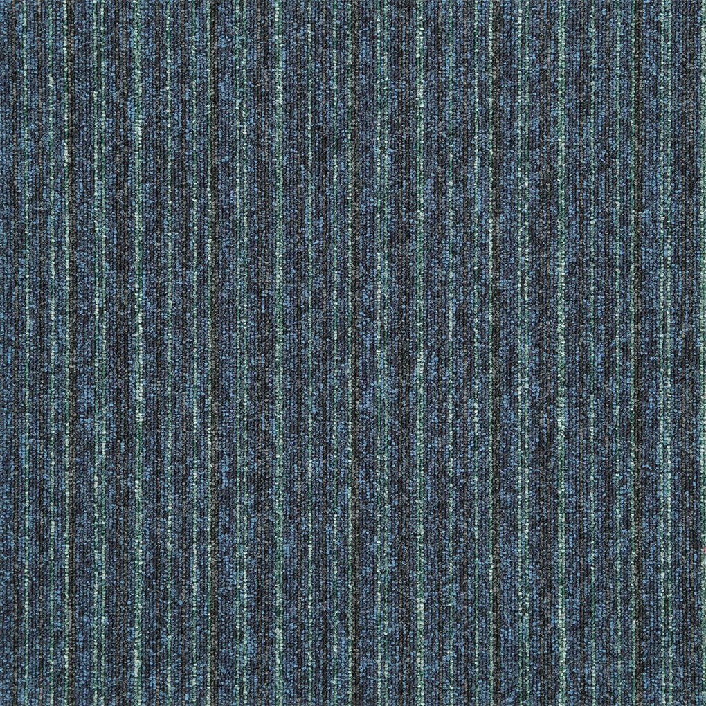 Balta, Kobercový štvorec Sonar Lines 4583 modrozelený 50 x 50 cm, chodba / predsieň
