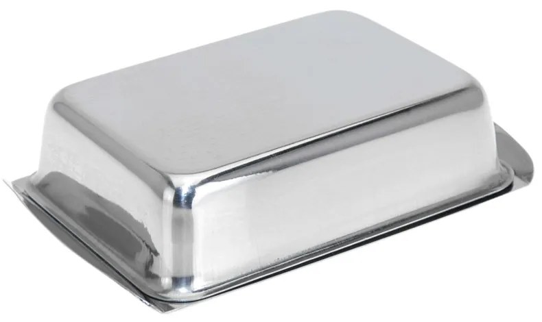 Kovová maselnička Chrome, 16x10x4 cm