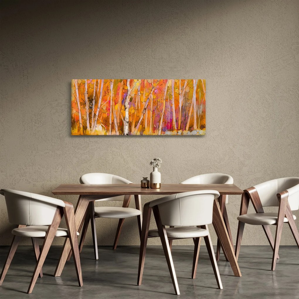 Obraz - Jesenný les (120x50 cm)