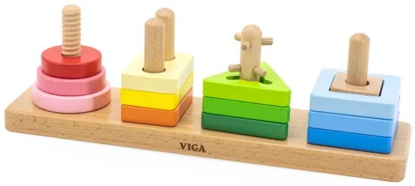 Kocky s triedičom tvarov Viga 44685 geometrické obrazce