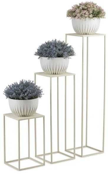 Stojan na kvety 70x24 cm krémová